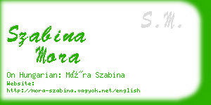 szabina mora business card
